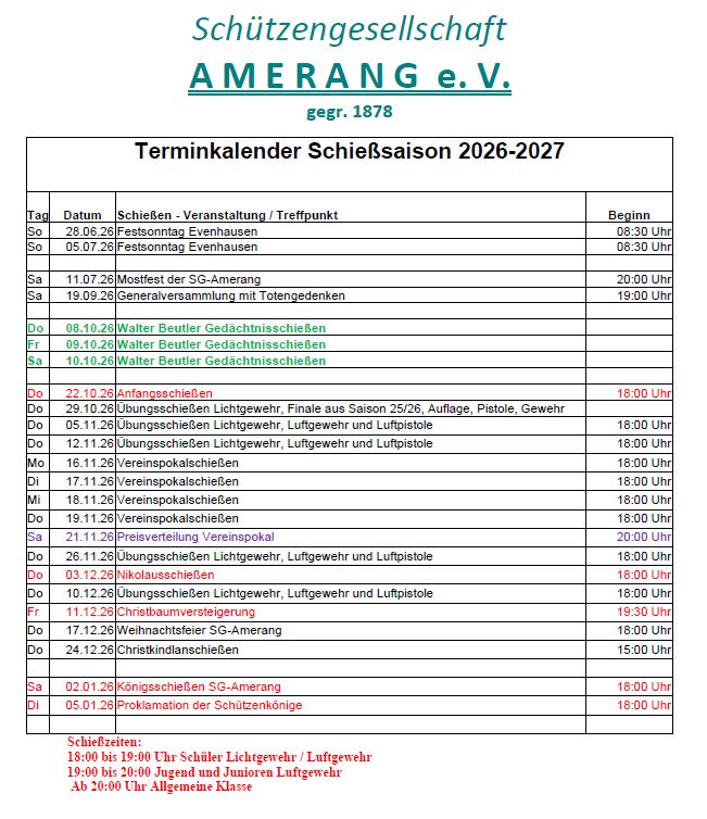 Terminplan 2026-27